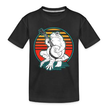 Banjo Bluegrass - Kinder Premium Bio T-Shirt - Schwarz - Vorne