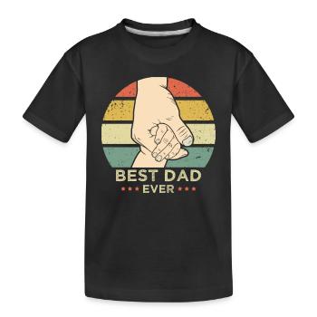 BEST DAD BEST DAD Father's Day - Kids' Premium Organic T-Shirt - black - Front