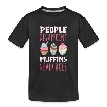 Les muffins ne déçoivent jamais les pâtisseries sucrées - T-shirt bio Premium Enfant - noir - Devant