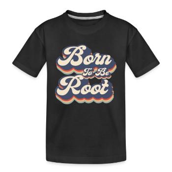 Linux Retro Born To Be Root pour les nerds - T-shirt bio Premium Enfant - noir - Devant