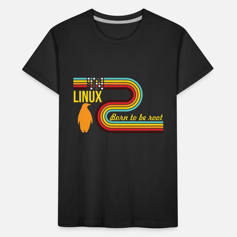 Né pour être Root Linux Nerd Geek Coding T-shirt bio Premium Enfant