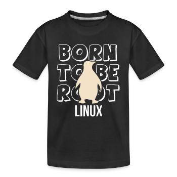 Né pour être administrateur Linux root pour Nerd et Geeks - T-shirt bio Premium Enfant - noir - Devant