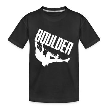 Bouldering Mountaineers Climbing Wall Climbing - Kids' Premium Organic T-Shirt - black - Front