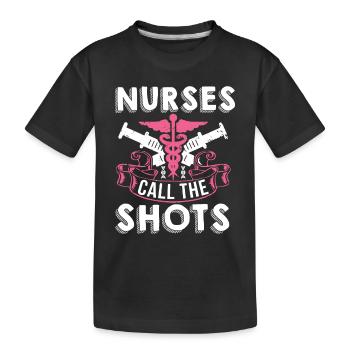 Nurse to the syringes - Kids' Premium Organic T-Shirt - black - Front