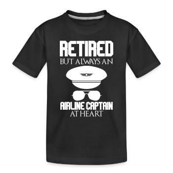 Pilote à la retraite - T-shirt bio Premium Enfant - noir - Devant