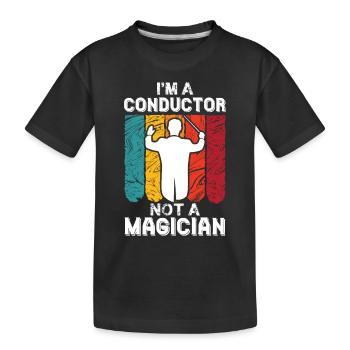Chef d’orchestre Magicien Orchestre Musiciens - T-shirt bio Premium Enfant - noir - Devant