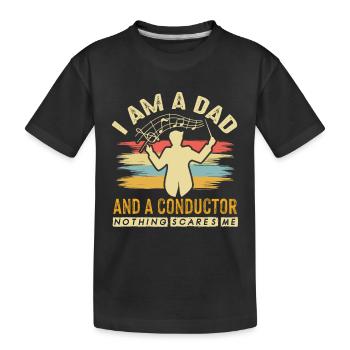 Chef d’orchestre Papa Orchestre de concert Musiciens - T-shirt bio Premium Enfant - noir - Devant
