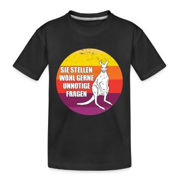 Känguru Retro Beuteltiere Australien - Kinder Premium Bio T-Shirt - Schwarz - Vorne