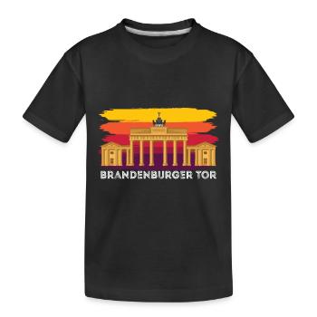 Porte de Brandebourg à Berlin Allemagne - T-shirt bio Premium Enfant - noir - Devant
