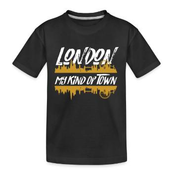 London meine Stadt Big Ben Riesenrad UK England - Kinder Premium Bio T-Shirt - Schwarz - Vorne