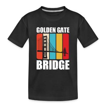 Golden Gate Bridge Californie Baie de San Francisco - T-shirt bio Premium Enfant - noir - Devant