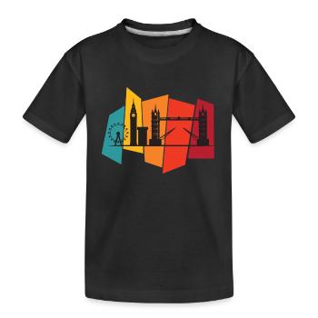 Big Ben Tower Bridge Westminster London England - Kinder Premium Bio T-Shirt - Schwarz - Vorne