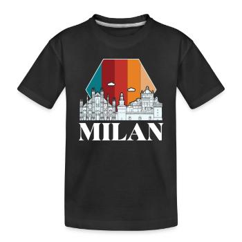 Milan Retro Milan Cathedral Cathedral - Kids' Premium Organic T-Shirt - black - Front