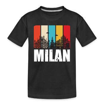 Milan Italy Milan Cathedral - Kids' Premium Organic T-Shirt - black - Front