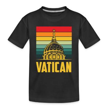 Vatikan Kirchenspitze Italien Rom - Kinder Premium Bio T-Shirt - Schwarz - Vorne