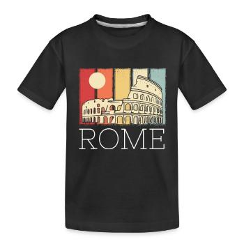 Colosseum Ancient Italy Rome Romans Tuscany - Kids' Premium Organic T-Shirt - black - Front