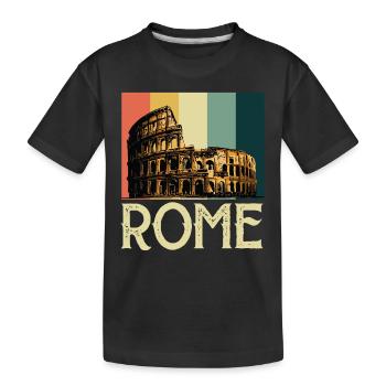 Colosseum Roman Gladiators Italy Antiquity - Kids' Premium Organic T-Shirt - black - Front