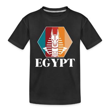 Anubis Egypte Sphinx Pyramide de Gizeh - T-shirt bio Premium Enfant - noir - Devant