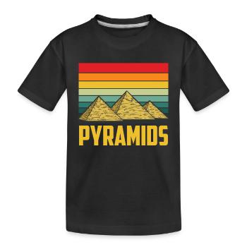 Pyramide Egypte Sphinx Gizeh Anubis - T-shirt bio Premium Enfant - noir - Devant