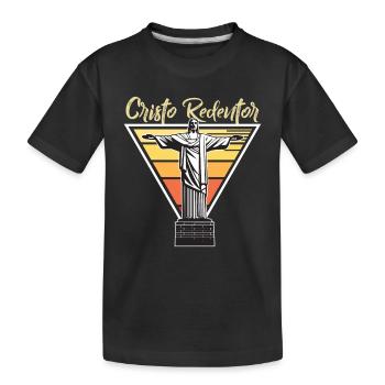 Cristo Redentor Brazil Rio Christ the Redeemer Statue - Kids' Premium Organic T-Shirt - black - Front