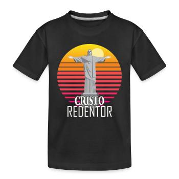 Cristo Redentor Christ the Redeemer Statue Rio Church - Kids' Premium Organic T-Shirt - black - Front