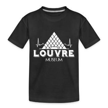 Louvre Museum Herzschlag Paris Kunst Frankreich - Kinder Premium Bio T-Shirt - Schwarz - Vorne