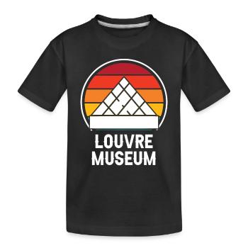 Paris Musée du Louvre Art France - T-shirt bio Premium Enfant - noir - Devant