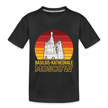 St. Basil's Cathedral Moscow Christ Russia - Kids' Premium Organic T-Shirt - black - Front