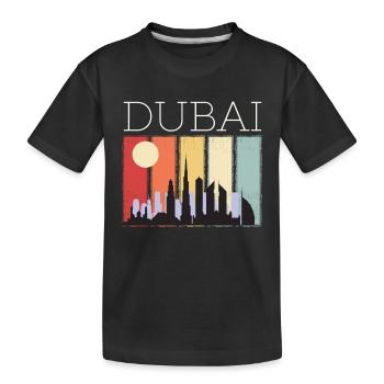 Burj Khalifa Skyline Dubai Emirates UAE - Kids' Premium Organic T-Shirt - black - Front