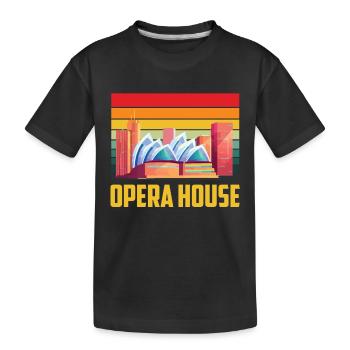 Opernhaus Sydney Skyline Australien Konzert - Kinder Premium Bio T-Shirt - Schwarz - Vorne