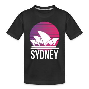 Sydney Australien Wahrzeichen Opernhaus - Kinder Premium Bio T-Shirt - Schwarz - Vorne