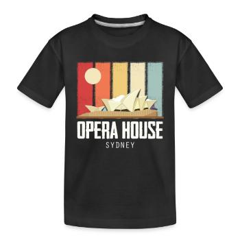 Opéra de Sydney Australie Sunrise - T-shirt bio Premium Enfant - noir - Devant