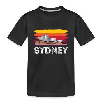 Sydney Retro Opernhaus Australien Konzert - Kinder Premium Bio T-Shirt - Schwarz - Vorne