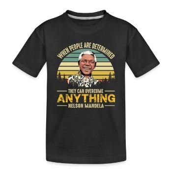 Nelson Mandela Quota Liberté Afrique - T-shirt bio Premium Enfant - noir - Devant