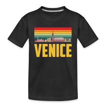 Venise Skyline Italie Romance Grand Canal - T-shirt bio Premium Enfant - noir - Devant