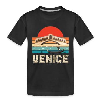 Télécabine du Grand Canal de Venise Italie du Nord - T-shirt bio Premium Enfant - noir - Devant