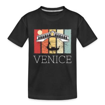 Italie Pont de Venise Grand Canal Télécabine - T-shirt bio Premium Enfant - noir - Devant