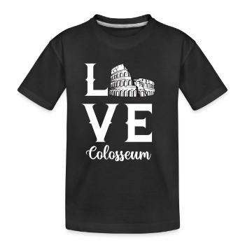 Colosseum Love Italy Rome Roman Roman Roman - Kids' Premium Organic T-Shirt - black - Front