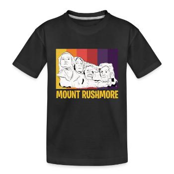 Mount Rushmore Amerika Präsidenten Denkmal - Kinder Premium Bio T-Shirt - Schwarz - Vorne