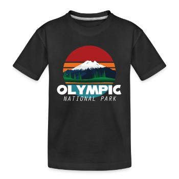 Nationalpark Olymp Washington Wildlife - Kinder Premium Bio T-Shirt - Schwarz - Vorne