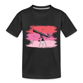 Télescope Retro Stars Planet Galaxy - T-shirt bio Premium Enfant - noir - Devant