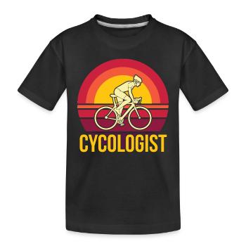 Cycologue Vélo de route Vélo Vélo Vélo - T-shirt bio Premium Enfant - noir - Devant