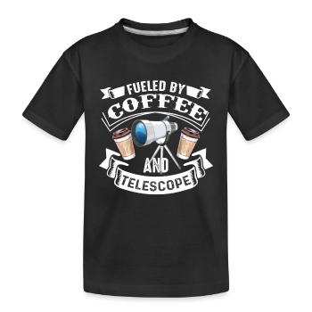 Télescope Café Soleil Jupiter et Mars - T-shirt bio Premium Enfant - noir - Devant