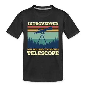 Télescope introverti Astronomie Espace - T-shirt bio Premium Enfant - noir - Devant