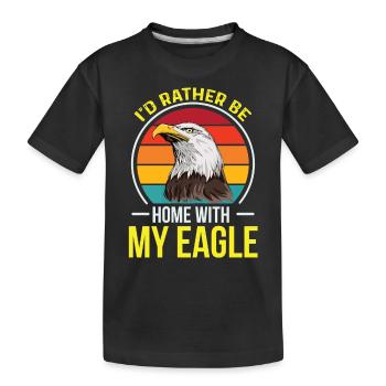 Eagle Bird Love Fauconnerie Golden Eagle Wildlife - T-shirt bio Premium Enfant - noir - Devant
