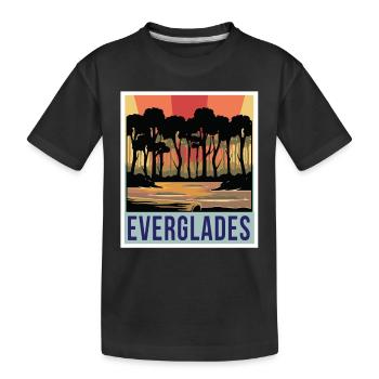 Everglades Sumpfgebiet Nationalpark Florida Andenk - Kinder Premium Bio T-Shirt - Schwarz - Vorne