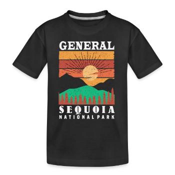 Sequoia Nationalpark Mammutbäume General Nevada So - Kinder Premium Bio T-Shirt - Schwarz - Vorne