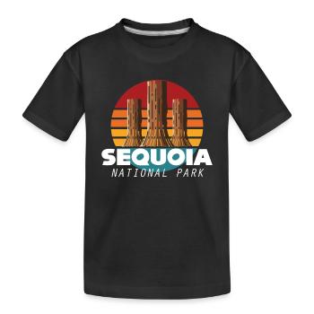 Parc national de Sequoia Sequoia Nevada Camping - T-shirt bio Premium Enfant - noir - Devant