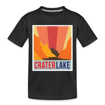 Crater Lake National Park Oregon Randonnée Nature Vulk - T-shirt bio Premium Enfant - noir - Devant