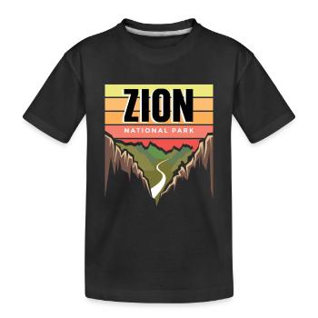 Parc national Souvenir Utah Zion Canyon Nature Wall - T-shirt bio Premium Enfant - noir - Devant